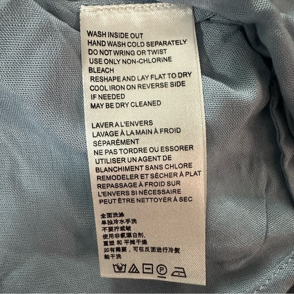 NWT FREE PEOPLE Velvet Mini Dress Light Blue Size 10 - Picture 14 of 16